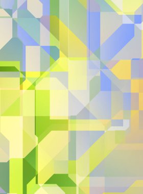 Renkli ve canlı geometrik şekiller katmanları var. Bir teknoloji planının dijital illüstrasyonu. Gelecekçi tasarım şablonu.