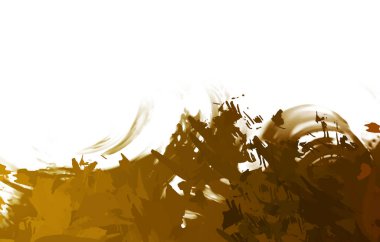 Taranmış Boyalı Soyut Arkaplan. Vahşi kaotik fırça darbeleri. Boya darbeleri. 2D İllüstrasyon. Fırça darbeli resim. 