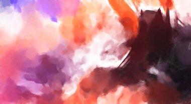 El yapımı sürreal soyut desenli suluboya. Modern sanatsal resim. 2D çizim. Arkaplan boyası karışımı. Yaratıcı duvar sanatı. Çağdaş sanat