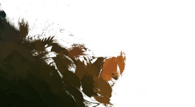 Taranmış Boyalı Soyut Arkaplan. Vahşi kaotik fırça darbeleri. Boya darbeleri. 2D İllüstrasyon. Fırça darbeli resim. 