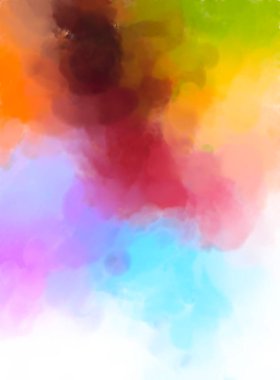 Soyut doku. Yüzeyde etkileyici el yapımı suluboya. Suluboya fırça darbeleri. Modern sanat. Çok renkli arkaplan. Çağdaş duvar sanatı. Renkli bir fon. 2d illüstrasyon.