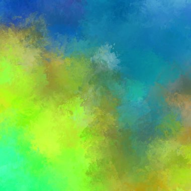 Canlı fırça darbeleriyle boyanmış. Renkli desenli resim. Fırçalanmış duvar kağıdını boya.