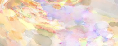 Modern fırça darbeleri. Pastel renklerde suluboya resim. Poster, duvar sanatı, afiş, kart, kitap kapağı veya ambalaj için sakinleştirici kompozisyonun yumuşak renkli çizimi. 