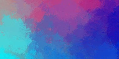 Taranmış Boyalı Soyut Arkaplan. Vahşi kaotik fırça darbeleri. Boya darbeleri. 2D İllüstrasyon. Fırça darbeli resim.