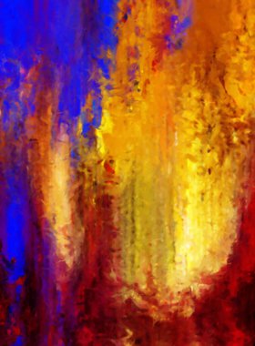 Modern sanat. Renkli çağdaş sanat eserleri. Renkli boya darbeleri. Soyut arkaplanda fırça darbeleri. Fırça boyası. Eşsiz duvar sanatı.