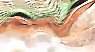 Modern sanat. Renkli çağdaş sanat eserleri. Renkli boya darbeleri. Soyut arkaplanda fırça darbeleri. fırça boyası.