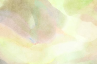 Yumuşak suluboya duvar kağıdı. Hafifçe fırçalanmış renkleri olan sanatsal bir resim. Pastel renkler arkaplana dokunmuş. Soyut duvar sanatı..