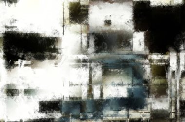 Modern sanat. Renkli çağdaş sanat eserleri. Renkli boya darbeleri. Soyut arkaplanda fırça darbeleri. Fırça boyası. Eşsiz duvar sanatı.