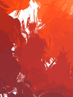 Renkli fırça darbelerinin 2B çizimi. Dekoratif doku resmi. Canlı boya desenli arka plan. Kaotik fırça darbeleri resim.