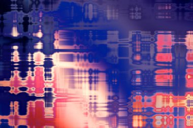 Soyut arkaplan. Yaşlanmış grunge dokusunda geometrik elementler. Farklı renk desenli grafiksel illüstrasyon.