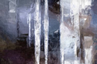 Soyut arkaplanda pürüzlü fırça darbeleri. Fırça boyası. Renkli boya darbeleri. Eşsiz duvar sanatı. Tuvaldeki modern sanat. Renkli çağdaş sanat eserleri. 