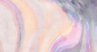 Yumuşak suluboya duvar kağıdı. Hafifçe fırçalanmış renkleri olan sanatsal bir resim. Pastel renkler arkaplana dokunmuş. Soyut duvar sanatı..
