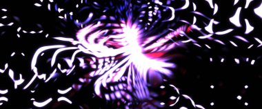 Işık parçacık izleri. Parlayan parçacıkları ve çizgileri olan ışık patlaması yıldızı. Güzel hareketli soyut ışın arkaplanı.