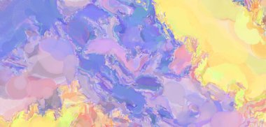 Yumuşak suluboya duvar kağıdı. Hafifçe fırçalanmış renkleri olan sanatsal bir resim. Pastel renkler arkaplana dokunmuş. Soyut duvar sanatı..