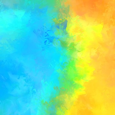 Duvar sanatı Eşsiz ve yaratıcı illüstrasyon. Fırça darbesi ile boyanmış. Renkli fırça darbelerinin soyut arkaplanı. Fırçalanmış canlı duvar kâğıdı. Boyalı sanatsal yaratım.