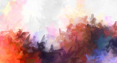 Sanatsal soyut arkaplan. Doku boyalı duvar kağıdı. Boya darbeleriyle yaratıcı bir illüstrasyon. Fırça desenli resim.