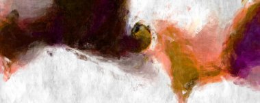 Soyut arkaplanda pürüzlü fırça darbeleri. Fırça boyası. Renkli boya darbeleri. Eşsiz duvar sanatı. Tuvaldeki modern sanat. Renkli çağdaş sanat eserleri. 