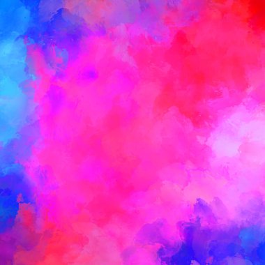 Canlı fırça darbeleriyle boyanmış. Renkli desenli resim. Fırçalanmış duvar kağıdını boya.