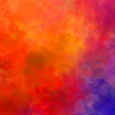 Canlı fırça darbeleriyle boyanmış. Renkli desenli resim. Fırçalanmış duvar kağıdını boya.