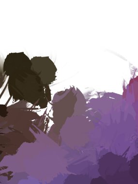 Taranmış Boyalı Soyut Arkaplan. Vahşi kaotik fırça darbeleri. Boya darbeleri. 2D İllüstrasyon. Fırça darbeli resim. 