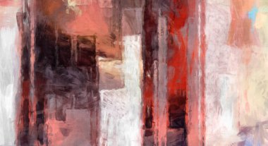 Soyut arkaplanda pürüzlü fırça darbeleri. Fırça boyası. Renkli boya darbeleri. Eşsiz duvar sanatı. Tuvaldeki modern sanat. Renkli çağdaş sanat eserleri. 