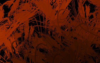 Vahşi fırça darbeleriyle yaratıcı soyut resim. Artistik fırça darbeleriyle donatılmış. Renkli ve canlı bir tasvir. Boyalı sanat.