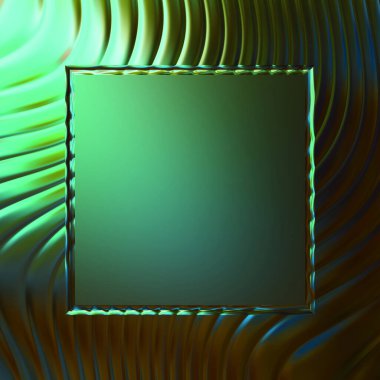 Soyut çerçeveli arkaplan. Renkli, canlı, dalgalı bir duvar kağıdı. Merkezi çerçeveli yaratıcı grafik 2d çizim. Dinamik şekilli modaya uygun sıvı örtüsü.