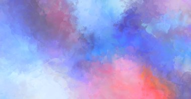 Renkli fırça darbelerinin 2D çizimi. Dekoratif desenli resim. canlı boya desenli arkaplan.