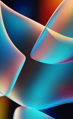 Soyut arkaplan. Değişken renk değişim dalgaları, dinamik hareketlerle. Işık dalgalarının neon renkli soyut tasarımı. Duvar kağıdı, afiş, arkaplan, kart, kitap illüstrasyonu, web sitesi.