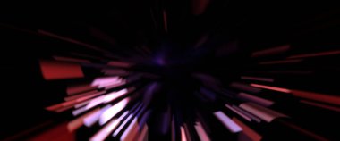 Işık parçacık izleri. Parlayan parçacıkları ve çizgileri olan ışık patlaması yıldızı. Güzel hareketli soyut ışın arkaplanı.