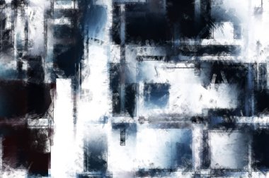 Modern sanat. Renkli çağdaş sanat eserleri. Renkli boya darbeleri. Soyut arkaplanda fırça darbeleri. Fırça boyası. Eşsiz duvar sanatı.