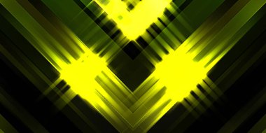 Soyut parlayan geometrik ışıklar arka planda. Fraktal simetrik grafik çizimi. Parıldayan ve parıldayan çubukları kesiştir.