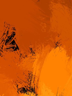 Vahşi fırça darbeleriyle yaratıcı soyut resim. Artistik fırça darbeleriyle donatılmış. Renkli ve canlı bir tasvir. Boyalı sanat.