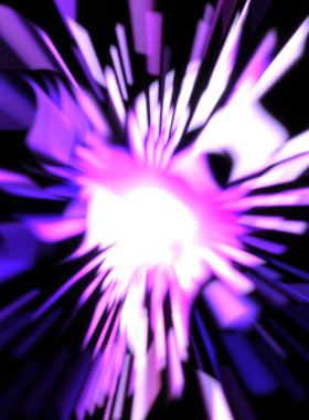 Işık parçacık izleri. Parlayan parçacıkları ve çizgileri olan ışık patlaması yıldızı. Güzel hareketli soyut ışın arkaplanı.