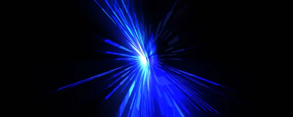 Futuristic Lens Flare Light Explosion Star Glowing Particles Lines Beautiful — Stock Photo, Image