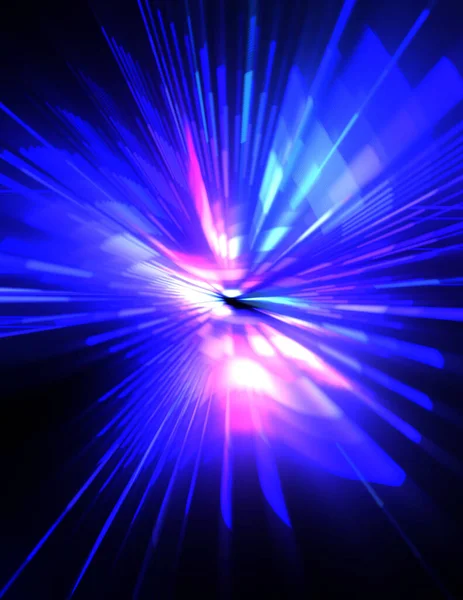 Fütürist mercek patlaması. Parlayan parçacıkları ve çizgileri olan ışık patlaması yıldızı. Güzel soyut ışın arkaplanı.