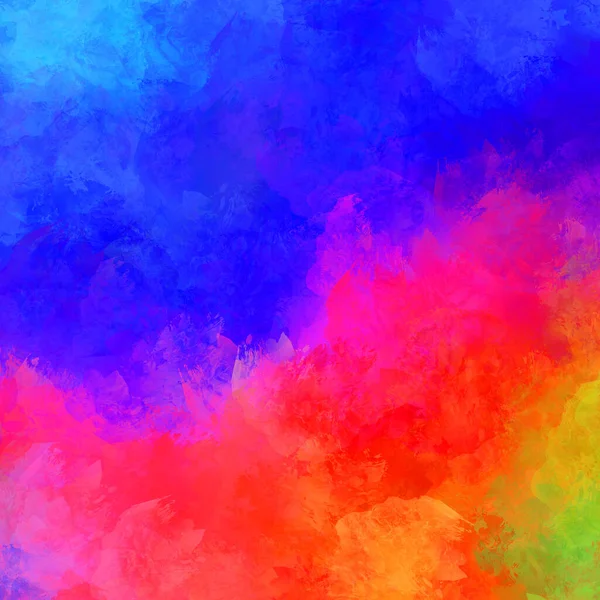 Canlı fırça darbeleriyle boyanmış. Renkli desenli resim. Fırçalanmış duvar kağıdını boya.