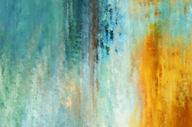 Modern sanat. Renkli çağdaş sanat eserleri. Renkli boya darbeleri. Soyut arkaplanda fırça darbeleri. Fırça boyası. Eşsiz duvar sanatı.