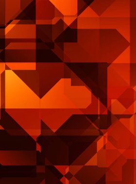 Renkli ve canlı geometrik şekiller katmanları var. Bir teknoloji planının dijital illüstrasyonu. Gelecekçi tasarım şablonu.