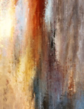 Modern sanat. Renkli çağdaş sanat eserleri. Renkli boya darbeleri. Soyut arkaplanda fırça darbeleri. Fırça boyası. Eşsiz duvar sanatı.