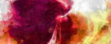 Soyut arkaplanda pürüzlü fırça darbeleri. Fırça boyası. Renkli boya darbeleri. Eşsiz duvar sanatı. Tuvaldeki modern sanat. Renkli çağdaş sanat eserleri. 