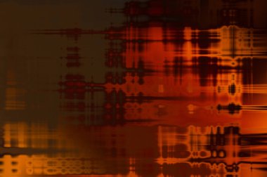 Soyut arkaplan. Yaşlanmış grunge dokusunda geometrik elementler. Farklı renk desenli grafiksel illüstrasyon.