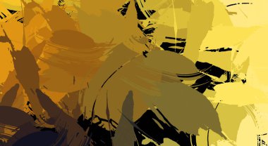 Canlı fırça darbeleriyle boyanmış. Renkli desenli resim. Fırçalanmış duvar kağıdını boya.