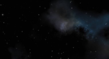 Galaksi uzayındaki yıldız alanı renkli nebula ile. Uzayın derinliklerinin bilim kurgu geçmişi. Ruhsal duvar kağıdı.