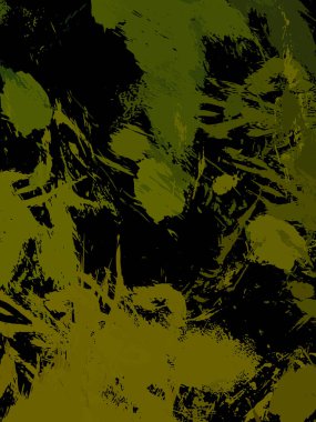 Vahşi fırça darbeleriyle yaratıcı soyut resim. Artistik fırça darbeleriyle donatılmış. Renkli ve canlı bir tasvir. Boyalı sanat.