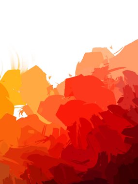 Taranmış Boyalı Soyut Arkaplan. Vahşi kaotik fırça darbeleri. Boya darbeleri. 2D İllüstrasyon. Fırça darbeli resim. 