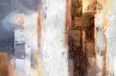 Soyut arkaplanda pürüzlü fırça darbeleri. Fırça boyası. Renkli boya darbeleri. Eşsiz duvar sanatı. Tuvaldeki modern sanat. Renkli çağdaş sanat eserleri. 