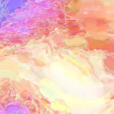 El yapımı sürreal soyut desenli suluboya. Modern sanatsal resim. 2D çizim. Arkaplan boyası karışımı. Yaratıcı duvar sanatı. Çağdaş sanat.