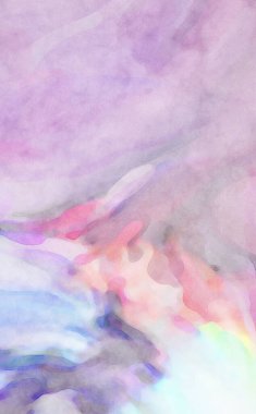 Yumuşak suluboya duvar kağıdı. Hafifçe fırçalanmış renkleri olan sanatsal bir resim. Pastel renkler arkaplana dokunmuş. Soyut duvar sanatı..