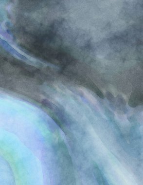 Alkol mürekkebini andıran rahatlatıcı fırça darbelerinin modern resmi. Poster, duvar sanatı, afiş, kart, kitap kapağı veya ambalaj için pastel renkli suluboya resim.